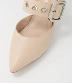Brylie Nude Leather Heels -Lynx Shoes Shop TO12489NDULE 5