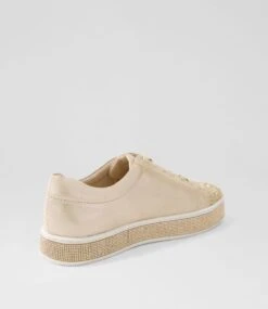 Purity Nude Shimmer Leather Jewels Sneakers -Lynx Shoes Shop TO12539KQS2I 4