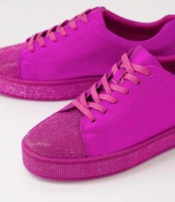 Purity Fuschia Leather Jewels Lace Up Flats -Lynx Shoes Shop TO12539MZM2I 6