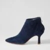Lara Navy Suede Ankle Boots 1 Lara Navy Suede Ankle Boots -Lynx Shoes Shop TO12613DBYSU 2