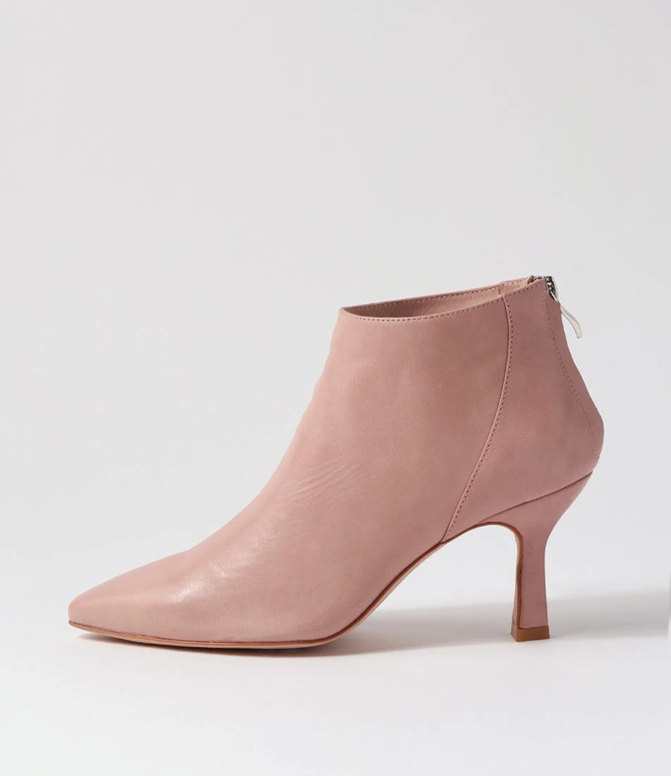 Lara Pink Leather Ankle Boots 3 Lara Pink Leather Ankle Boots