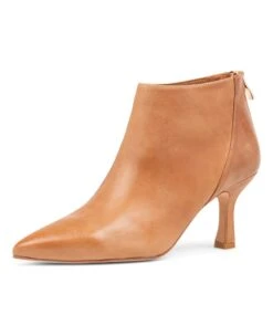Lara Tan Leather Ankle Boots 8 Lara Tan Leather Ankle Boots -Lynx Shoes Shop TO12613TANLE 2