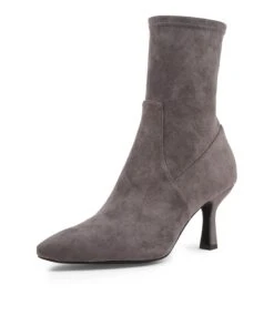 Lisbon Grey Microsuede Ankle Boots 8 Lisbon Grey Microsuede Ankle Boots -Lynx Shoes Shop TO12623GRYFT 2