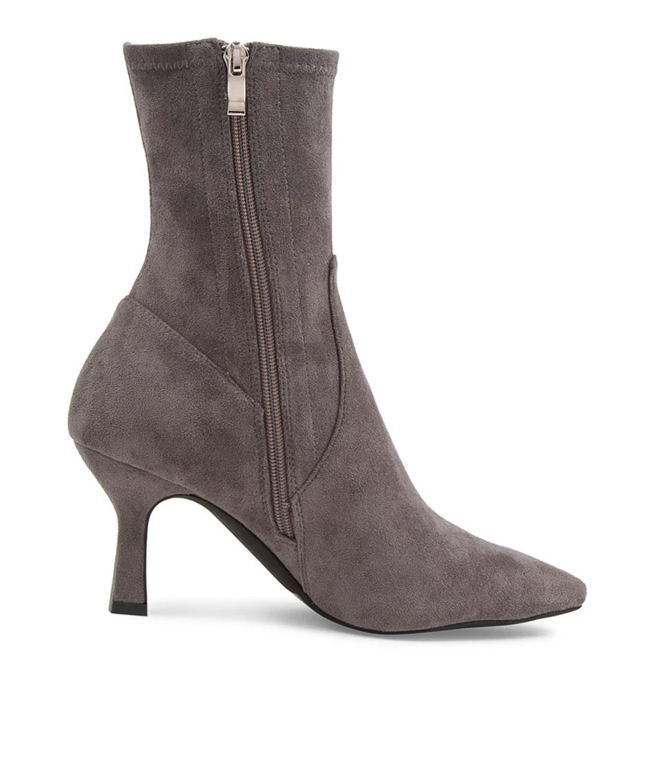Lisbon Grey Microsuede Ankle Boots 6 Lisbon Grey Microsuede Ankle Boots - Image 4