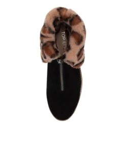 Ohana Black Leopard Suede Ankle Boots -Lynx Shoes Shop TO12658BBAKD 6