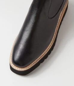 Udoe Black Natural Veneer Stretch Knee High Boots -Lynx Shoes Shop TO12688BZ7JZ 5