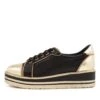 Sausy To Pale Gold Black Leather -Lynx Shoes Shop TO12854FCCLE 4
