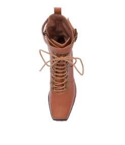Adelyns Cognac Leather Lace Up Boots -Lynx Shoes Shop TO12906T07LE 6