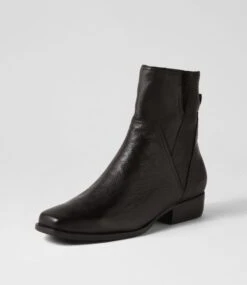 Gaines Black Leather Ankle Boots 8 Gaines Black Leather Ankle Boots -Lynx Shoes Shop TO12918B66LE 3