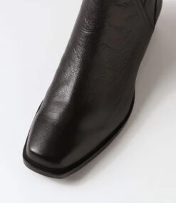 Gaines Black Leather Ankle Boots 10 Gaines Black Leather Ankle Boots -Lynx Shoes Shop TO12918B66LE 5