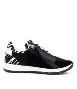 Jayme Black Leather Sneakers -Lynx Shoes Shop TO12923BLAHG 5