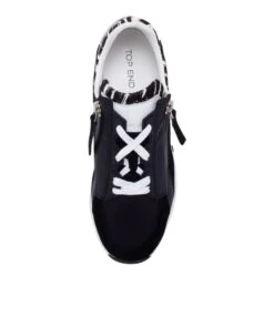 Jayme Black Leather Sneakers -Lynx Shoes Shop TO12923BLAHG 6
