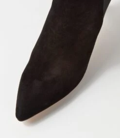 Bryann Black Suede Elastic Chelsea Boots -Lynx Shoes Shop TO12928BLADB 5
