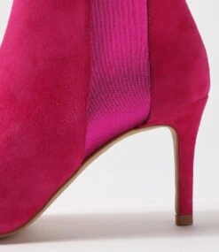 Bryann Fuchsia Suede Elastic Chelsea Boots 11 Bryann Fuchsia Suede Elastic Chelsea Boots -Lynx Shoes Shop TO12928MZNDB 6