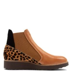 Osiel Dark Tan Leopard Multi Chelsea Boots -Lynx Shoes Shop TO12972T1LHG 5
