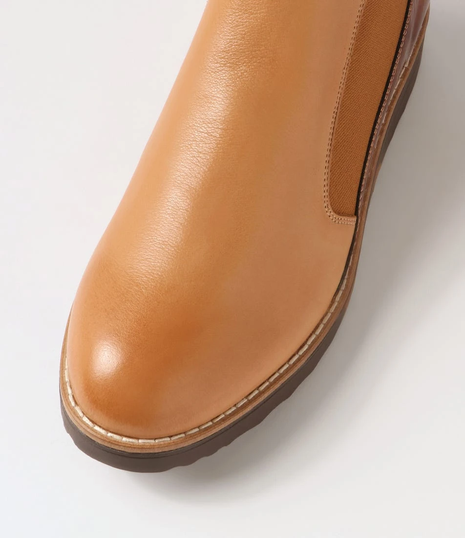 Osiel Dark Tan Camel Gold Leopard Multi Chelsea Boots 6 Osiel Dark Tan Camel Gold Leopard Multi Chelsea Boots - Image 4