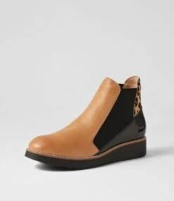 Osiel Dark Tan Black Multi Chelsea Boots -Lynx Shoes Shop TO12972TAPHG 3