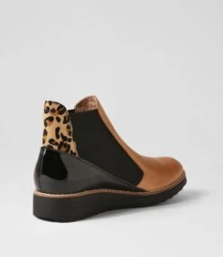 Osiel Dark Tan Black Multi Chelsea Boots -Lynx Shoes Shop TO12972TAPHG 4