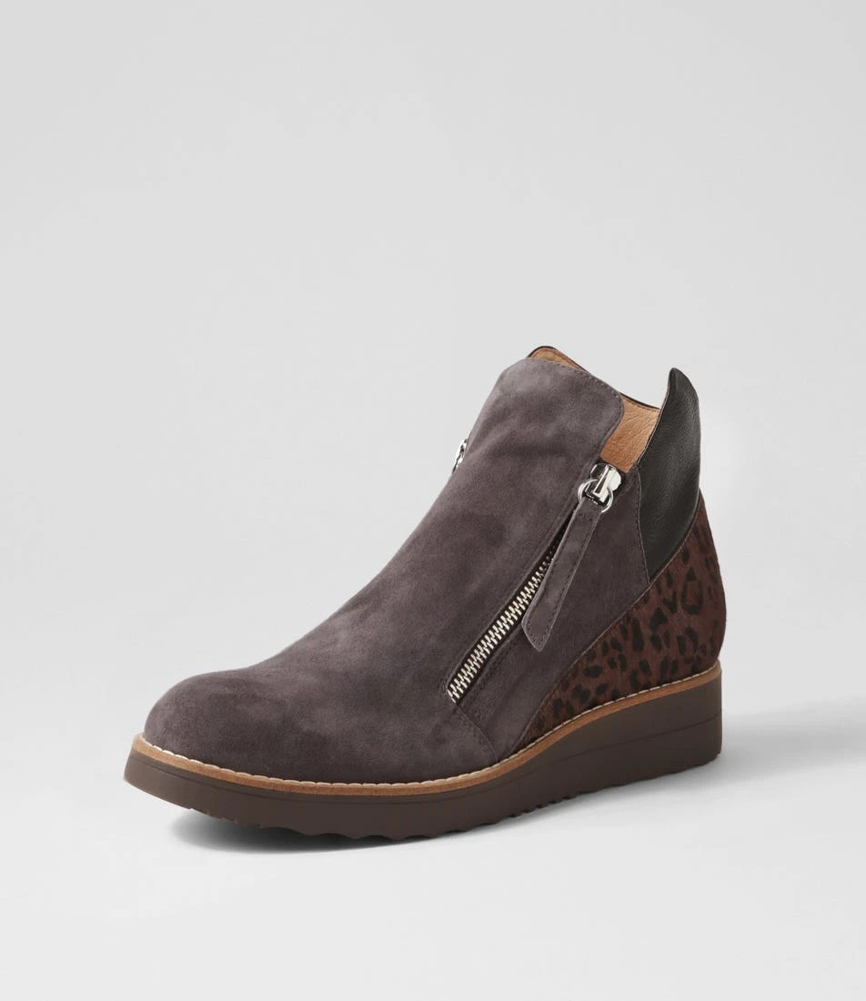 Ossha Cocoa Light Choc Leopard Multi Ankle Boots 4 Ossha Cocoa Light Choc Leopard Multi Ankle Boots - Image 2