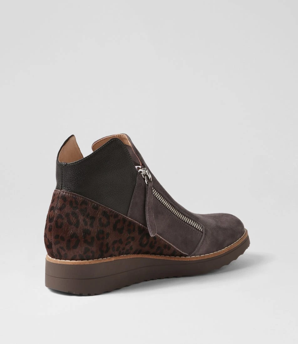 Ossha Cocoa Light Choc Leopard Multi Ankle Boots 5 Ossha Cocoa Light Choc Leopard Multi Ankle Boots - Image 3