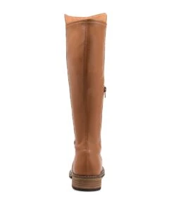 Unknots Tan Leather Knee High Boots -Lynx Shoes Shop TO12999TANHB 3