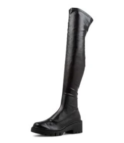 Xeno Black Stretch Knee High Boots 8 Xeno Black Stretch Knee High Boots -Lynx Shoes Shop TO13015BLAJZ 2
