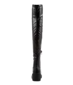 Xeno Black Stretch Knee High Boots 9 Xeno Black Stretch Knee High Boots -Lynx Shoes Shop TO13015BLAJZ 3