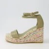Aileas Khaki Multi Leather Sandals