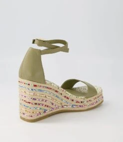 Aileas Khaki Multi Leather Sandals -Lynx Shoes Shop TO13053HVTLE 4