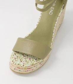 Aileas Khaki Multi Leather Sandals -Lynx Shoes Shop TO13053HVTLE 5