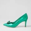 Babao Emerald Metallic Leather Jewels Heels -Lynx Shoes Shop TO13059H5G2I 2