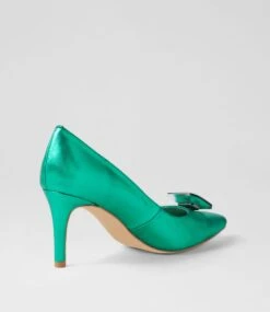 Babao Emerald Metallic Leather Jewels Heels 9 Babao Emerald Metallic Leather Jewels Heels -Lynx Shoes Shop TO13059H5G2I 4