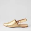 Fovo Old Gold Leather Flat Shoes -Lynx Shoes Shop TO13075F30LE 2