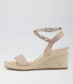 Guicey Rose Leather Espadrilles
