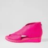 Gwisse Bright Pink Leather Sandals -Lynx Shoes Shop TO13084QHJLE 2