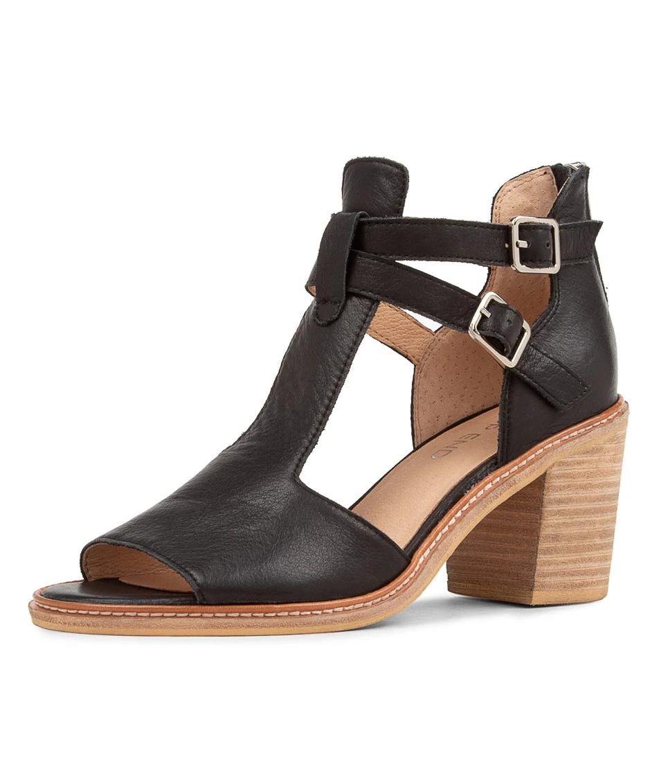 Gaiar Black Leather Sandals Nh 4 Gaiar Black Leather Sandals Nh - Image 2