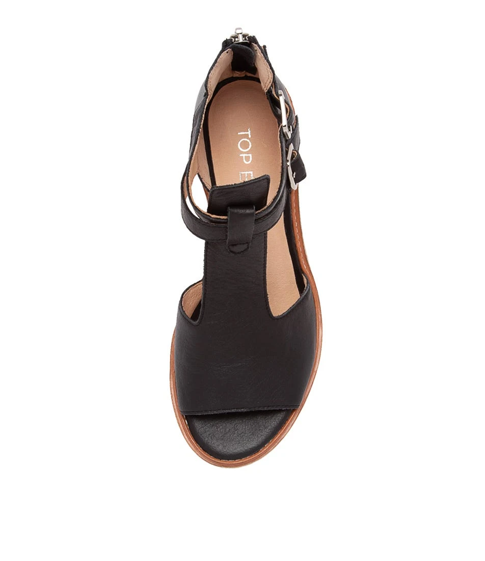 Gaiar Black Leather Sandals Nh 7 Gaiar Black Leather Sandals Nh - Image 5