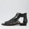 Kretta Black Leather Sandals -Lynx Shoes Shop TO13101B66LE 2