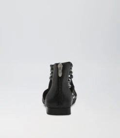 Kretta Black Leather Sandals -Lynx Shoes Shop TO13101B66LE 5