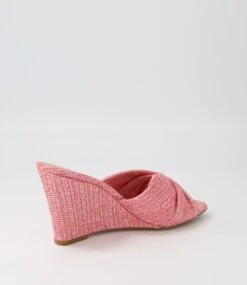 Katia Pink Syn Raffia Mules -Lynx Shoes Shop TO13106PIN3O 4