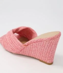 Katia Pink Syn Raffia Mules -Lynx Shoes Shop TO13106PIN3O 6