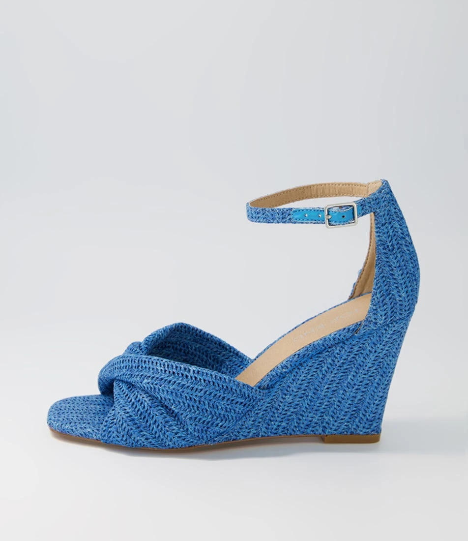 Kotio Blue Syn Raffia Espadrilles 3 Kotio Blue Syn Raffia Espadrilles