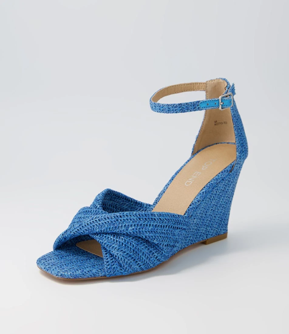 Kotio Blue Syn Raffia Espadrilles 4 Kotio Blue Syn Raffia Espadrilles - Image 2