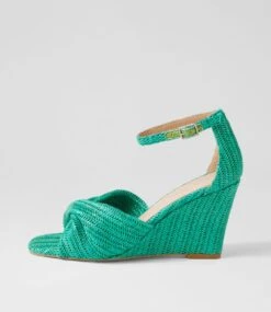 Kotio Emerald Synthetic Raffia Espadrilles