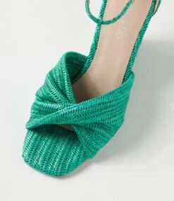 Kotio Emerald Synthetic Raffia Espadrilles -Lynx Shoes Shop TO13107H153O 5