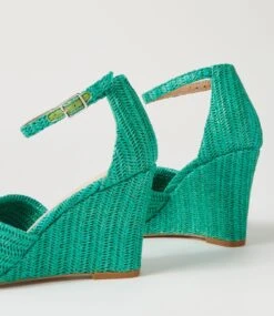 Kotio Emerald Synthetic Raffia Espadrilles -Lynx Shoes Shop TO13107H153O 6