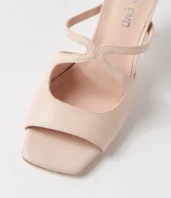 Licole Nude Leather Sandals 10 Licole Nude Leather Sandals -Lynx Shoes Shop TO13114NDULE 5