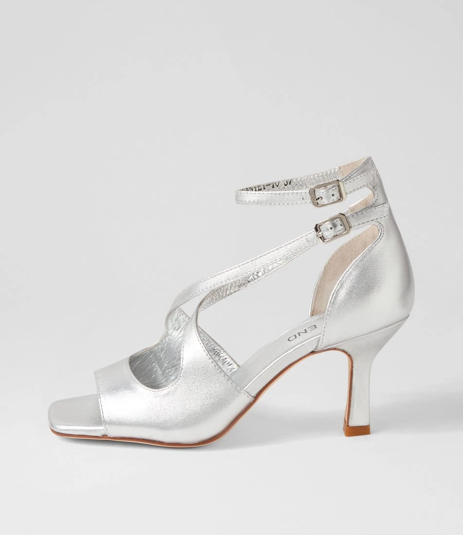 Lanyey Silver Leather Sandals 3 Lanyey Silver Leather Sandals