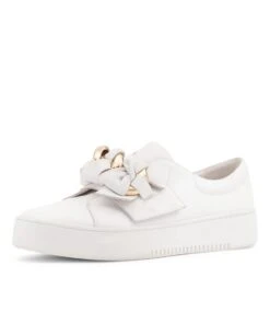 Layyah White Leather Sneakers Ws -Lynx Shoes Shop TO13120WAGLE 2