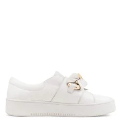 Layyah White Leather Sneakers Ws -Lynx Shoes Shop TO13120WAGLE 5